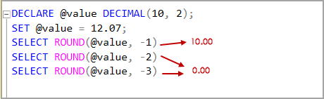 Decimal data type value with negative Length 