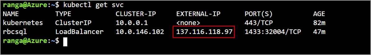 IP address of SQL Server