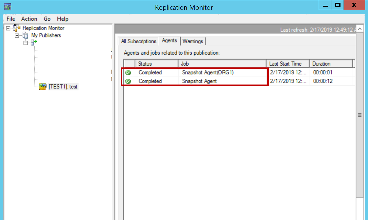 replication Monitor