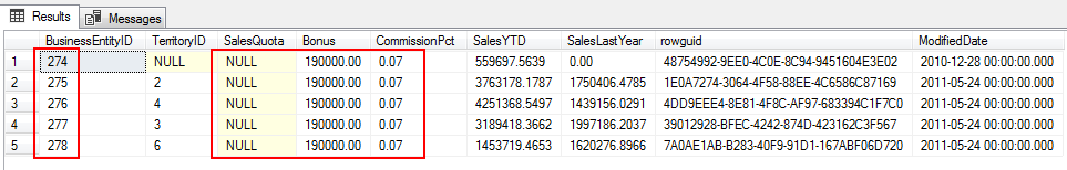 SQL Update Statement