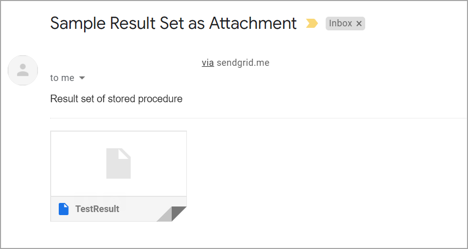 Email with attachment