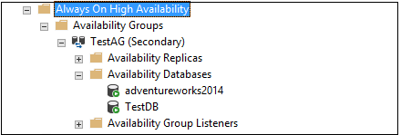 Healthy status of the AG database