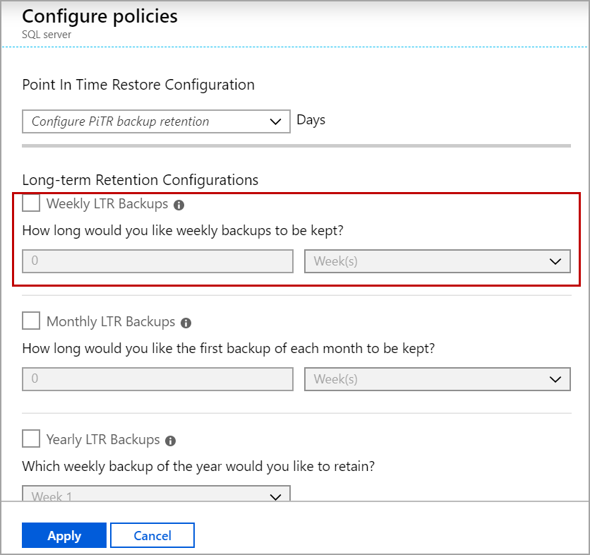 long-term retention policy