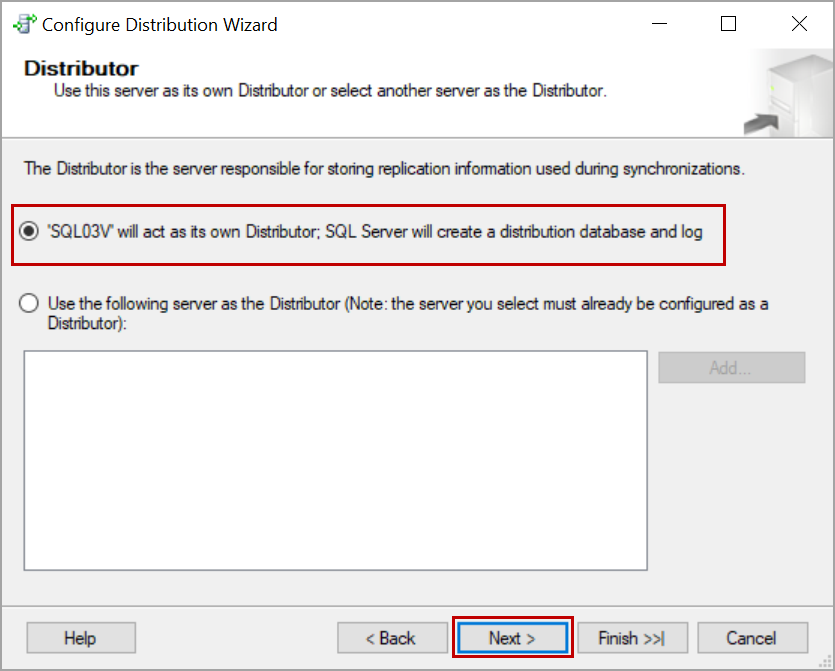 SQL replication remote distribution configuration 