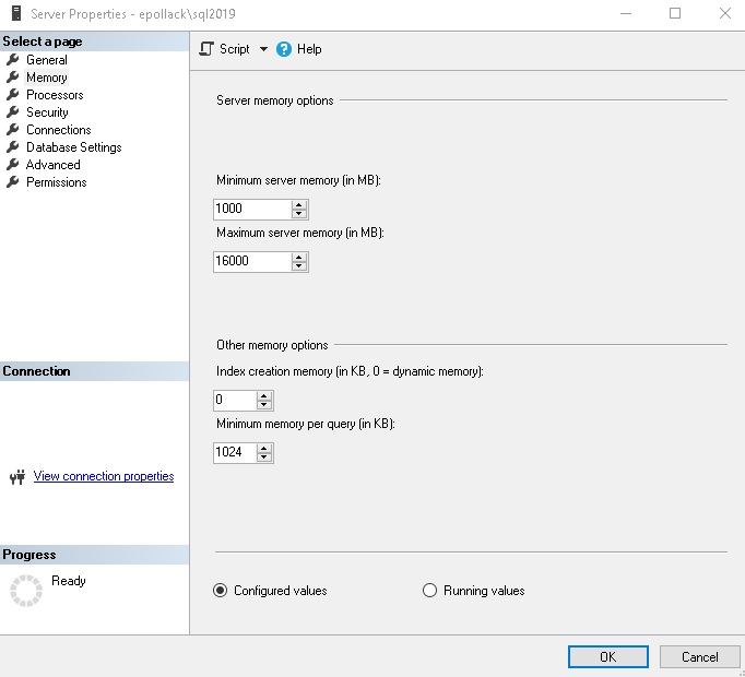SQL Server Memory Configuration