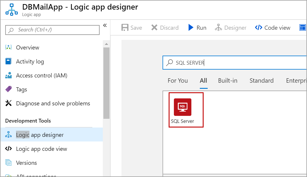 SQL Server step in Logic App