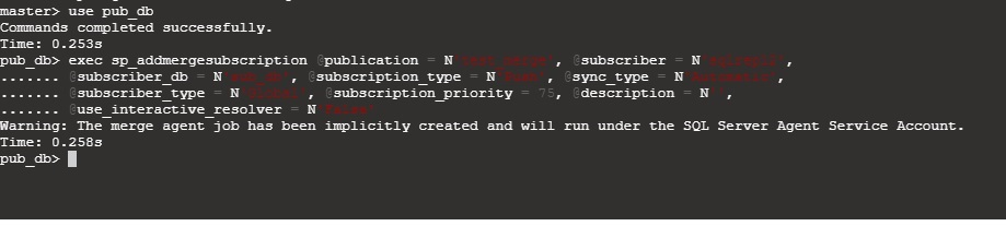Adding Subscriber to Publisher.