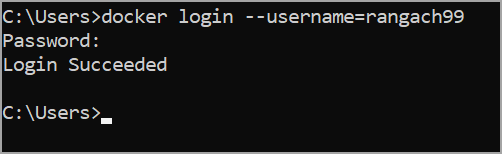 create docker image - login to the docker hub