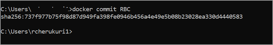 create docker image using commit command
