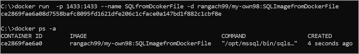 list docker images