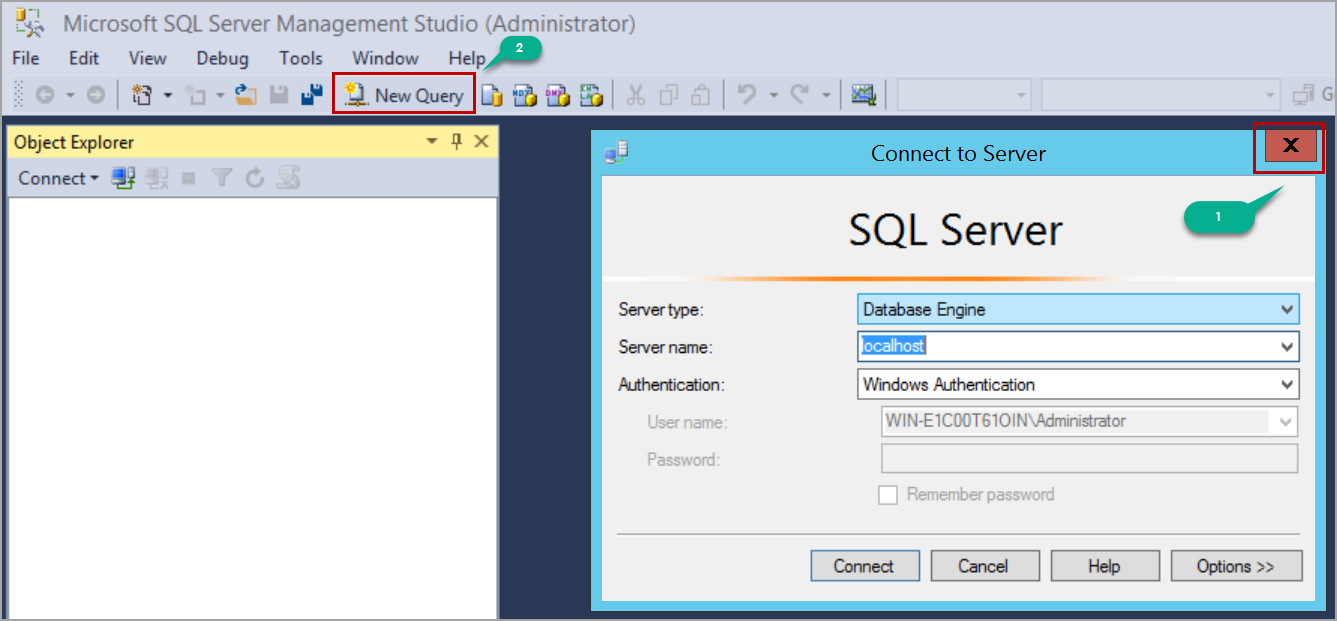 Querying SQL Server in single user mode using SQL Server management studio
