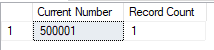 Record count and Current maximum number after DELETE Statment. 