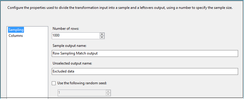 specify number of rows and output name 