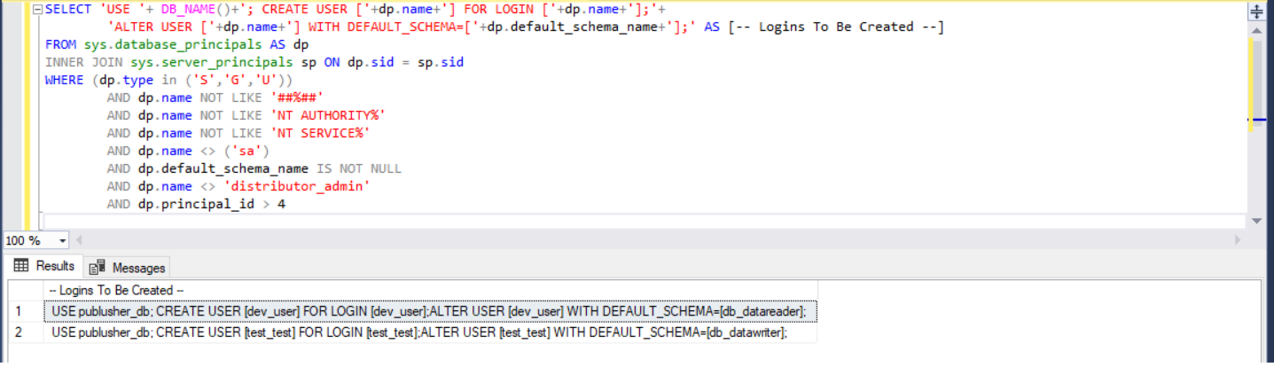 user with permision SQL Logins with permission roles