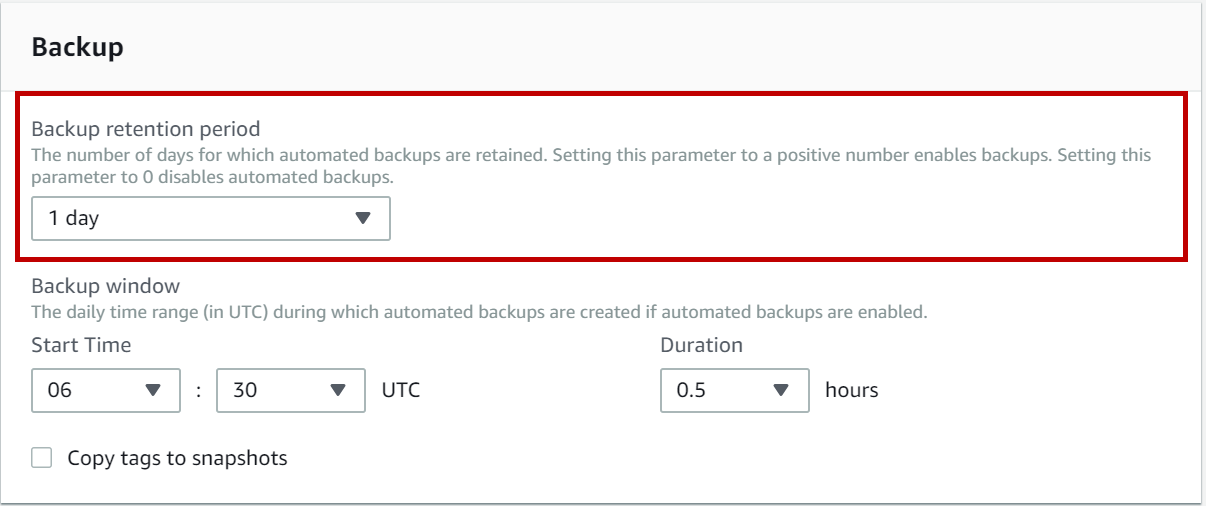 AWS RDS SQL Server  - Automated backups