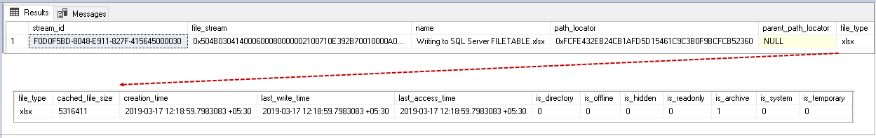 Explore SQL Server FILETABLE in SSMS