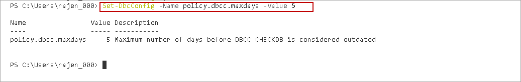 powershell sql server module DBAChecks: Modifying consistency check policy for DBAChecks