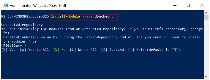 PowerShell SQL Server module DBAChecks