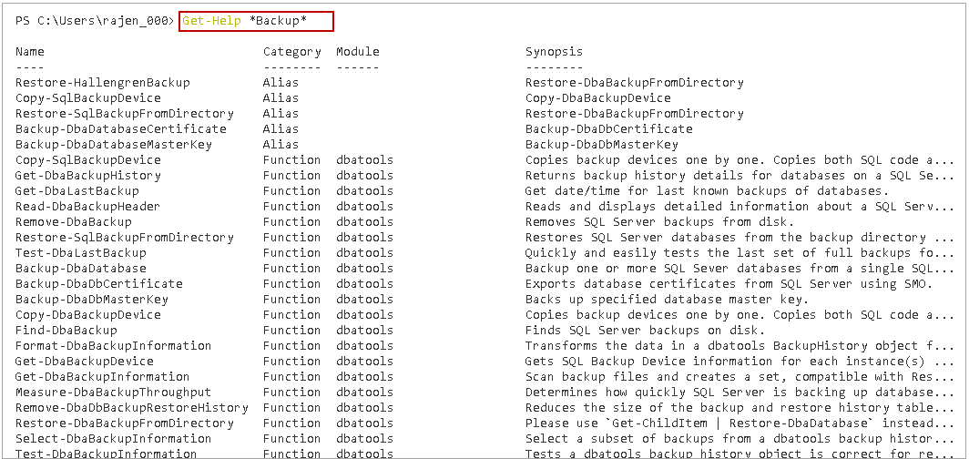 oracle數據庫備份命令，DBATools PowerShell SQL Server數據庫備份命令