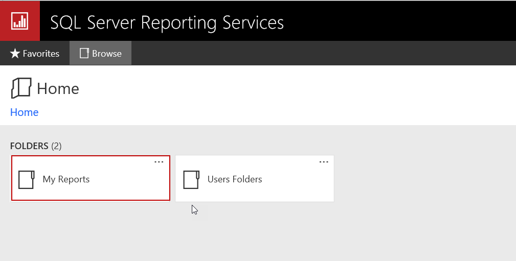 SSRS report builder - MyReports in SSRS portal