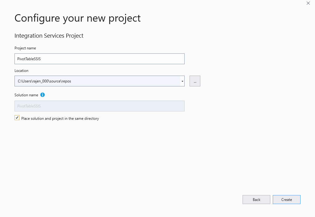 Configure the project