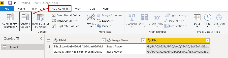 Create a custom column