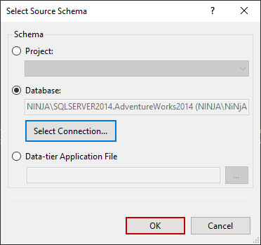 Loading selected schema source