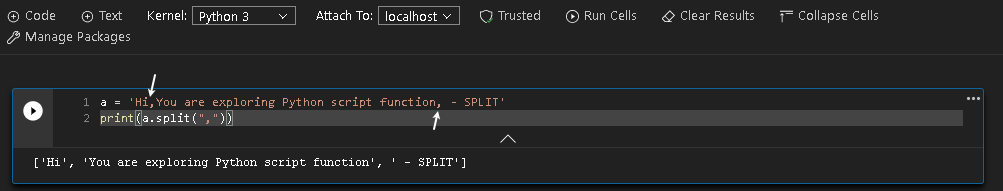 SPLIT function arguments