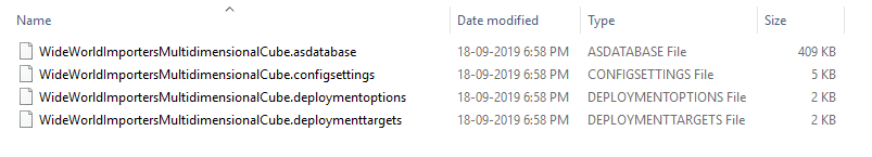 SSAS Deployment Files