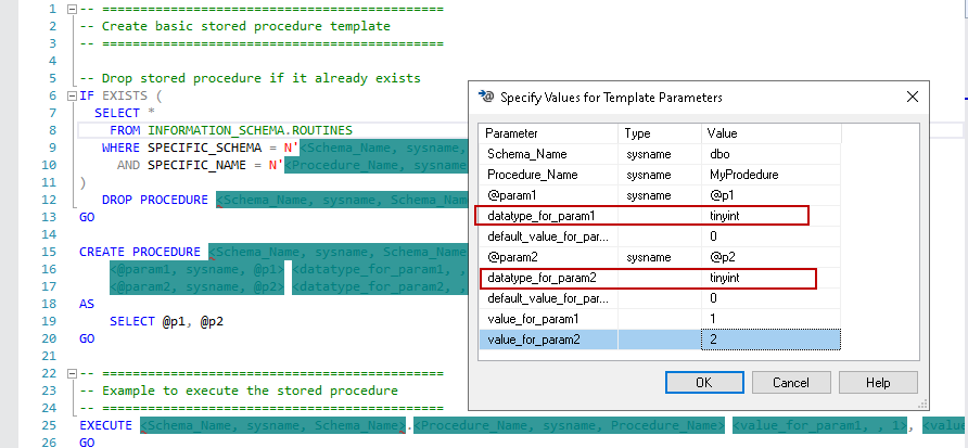 View modified data type