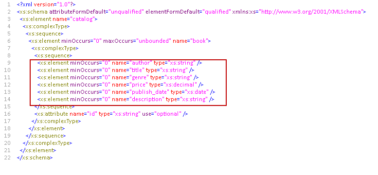 Open the XSD file