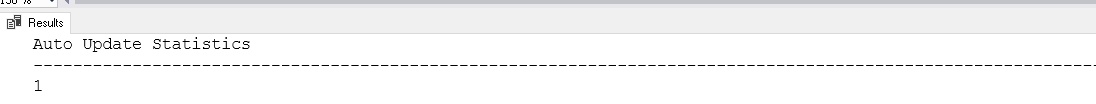 Check Auto Create and Auto update Statistics property status of a database using DATABASEPROPERTYEX() function 