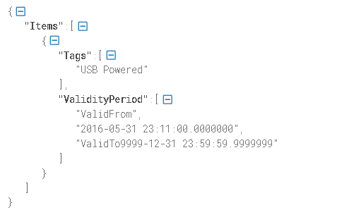 Formatted JSON