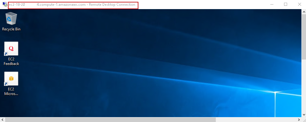 RDP instance of EC2