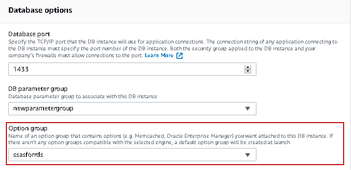 AWS RDS SQL Server to enable SSIS feature