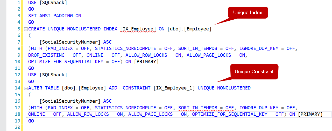 Constraints in SQL: Non-Clustered Index 