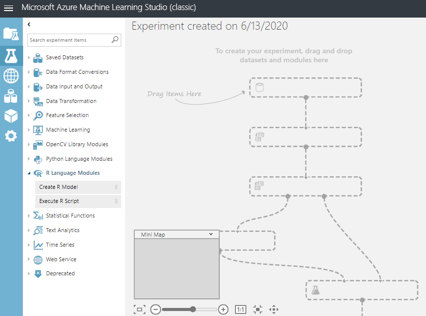 Experiement configuration is Azure ML Studio. 