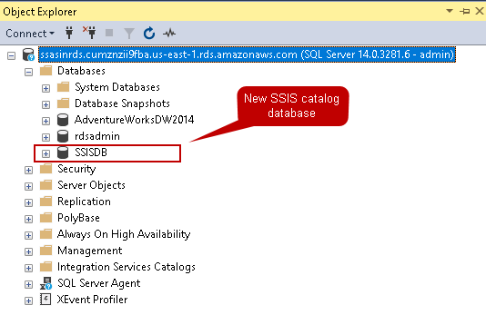 SSIS catalog database