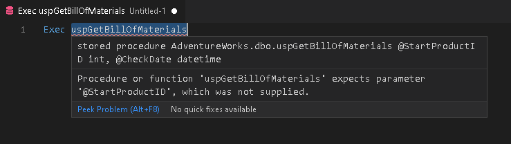 Stored procedure parameter