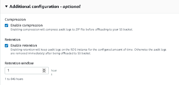 Additional configuration