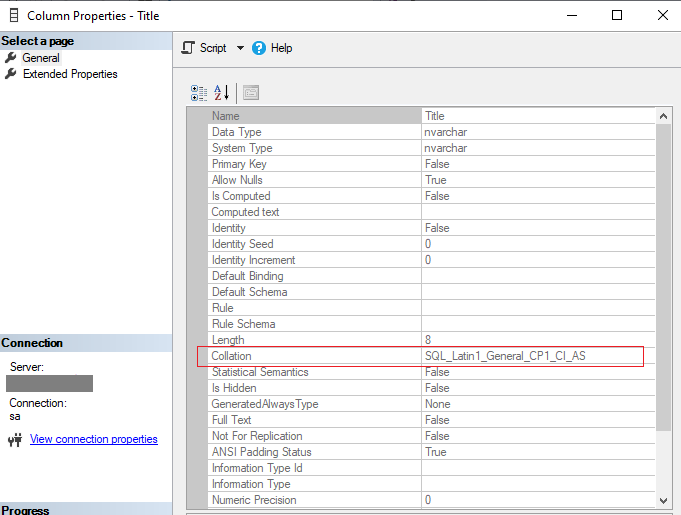 Collate SQL