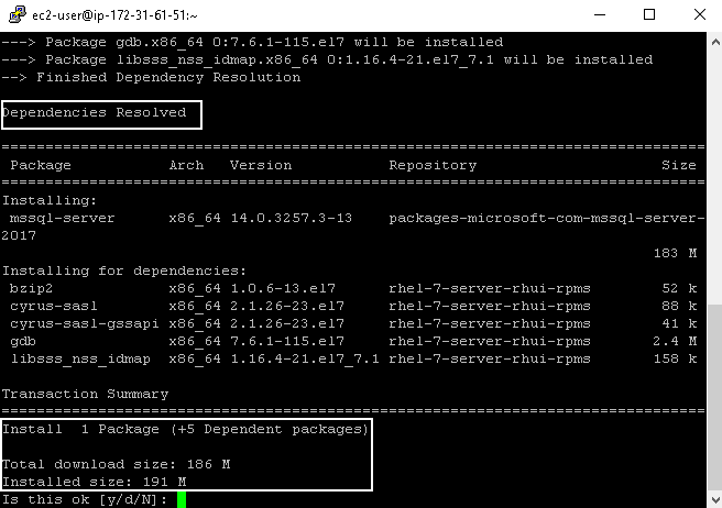 Dependencies status