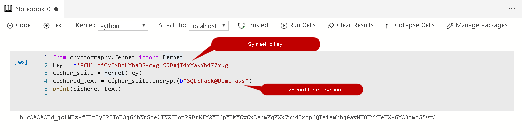 encrypt the password 
