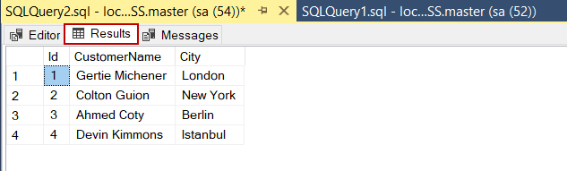 sql server management studio format query