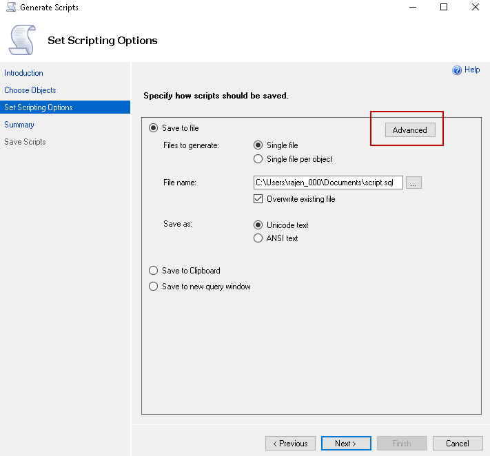 Advanced configurations