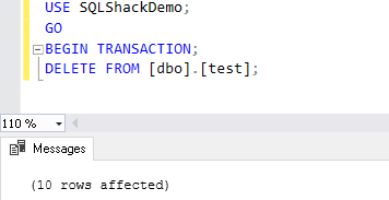 begin transaction statement