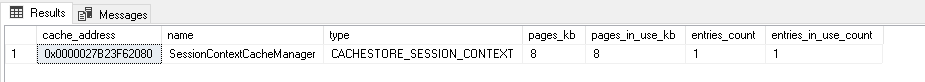 Monitor session context memory usage 