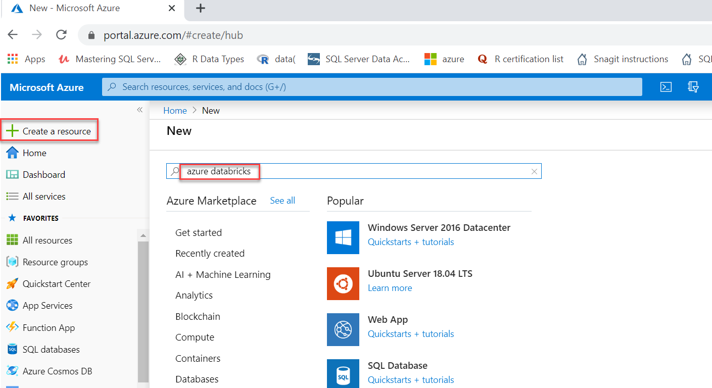 Create Databricks on the Azure portal. 1/3