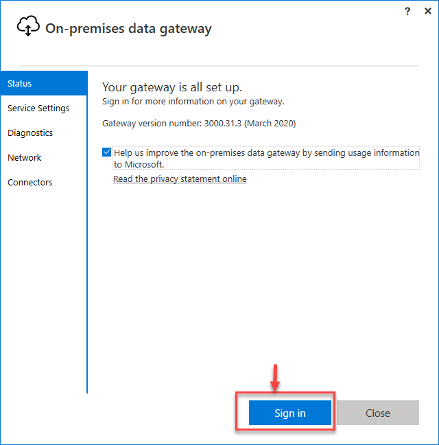 Data Gateway Signin