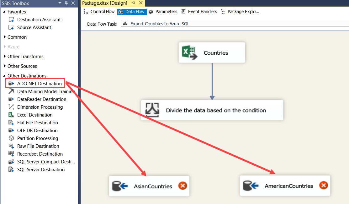 Drag and drop ADO.Net connections